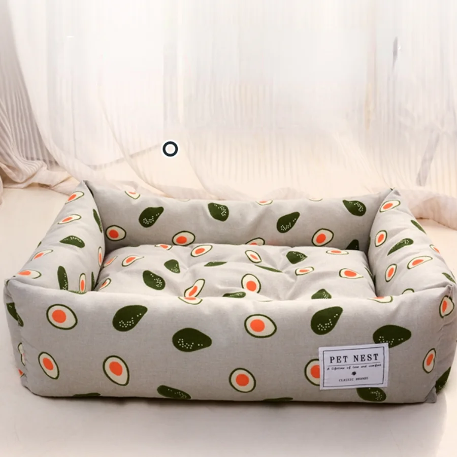 

Warm Cozy Washable Dog Kennell Cute Nest Removable Habitats Cat Cushion Indoor Deep Sleep Areneros Para Gato Pets Accessories