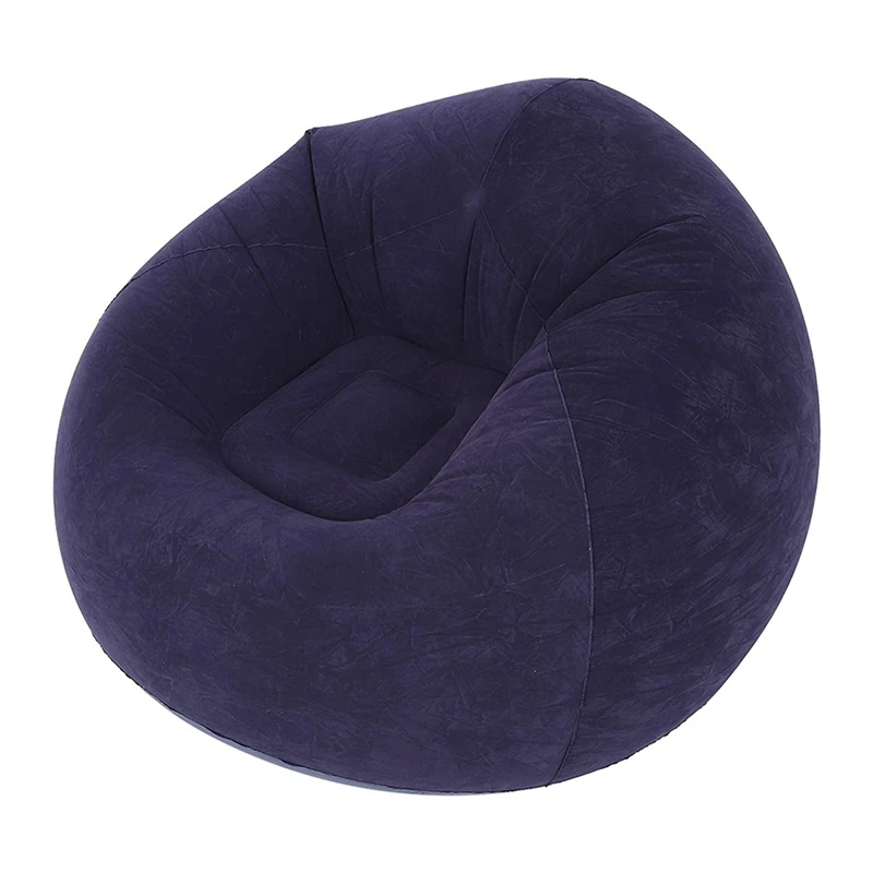 ABGR-Large Inflatable Sofa Chair Bean Bag Flocking PVC Garden Lounge Beanbag Outdoor Furniture Camping Backpacking Bags