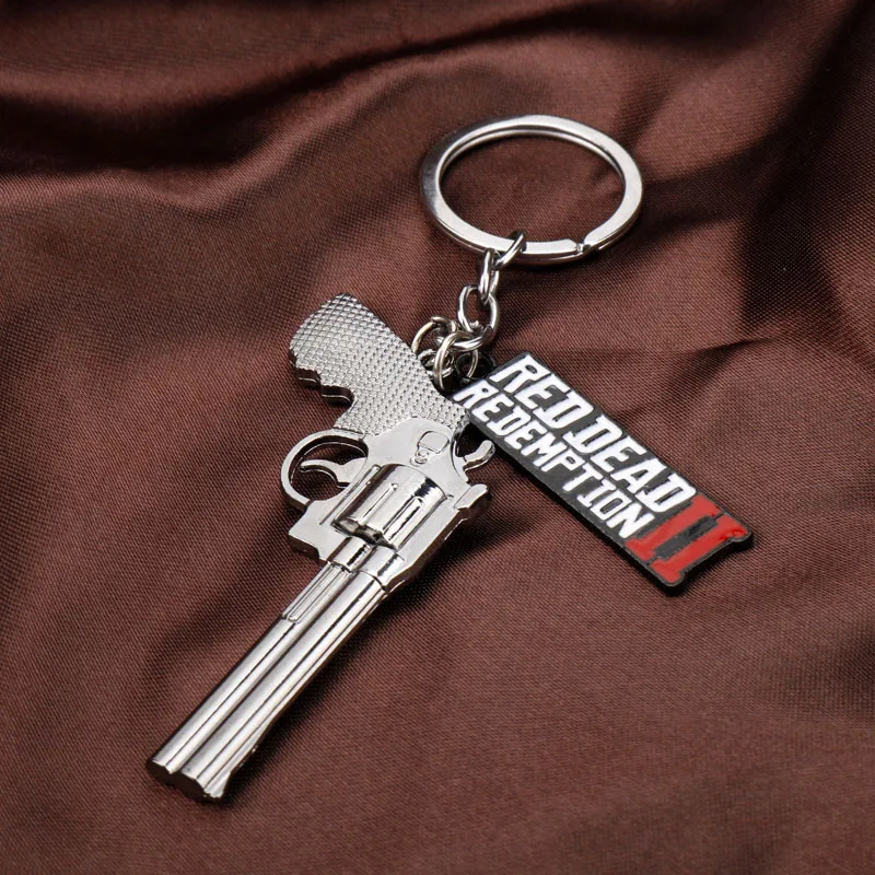 Game Cosplay Red Dead Redemption pendant necklace Keychain Metal Gun Car Key Rings game Props Jewelry Fans Gifts game keychain necklace pendant game necklace game cosplay props