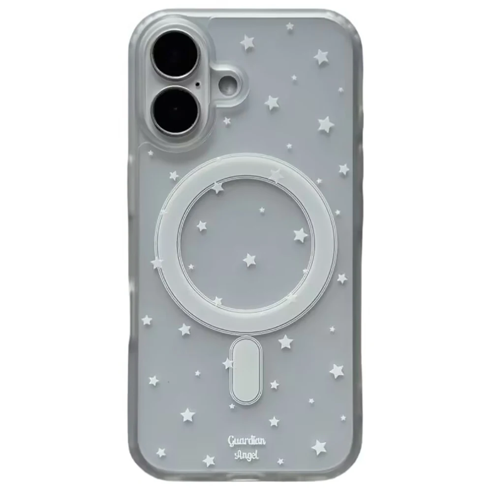 Magnetic Angel Wings Mirror Phone Case with Stand and Holder - Soft, Lovely Design