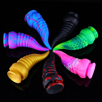 Soft Silicone Octopus Tentacle Dildo Huge Animal Dildo Monster Dildo Colorful Anal Butt Plug Toys Adult Sex Toy for Women 2