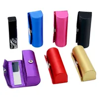 Pure Color Plain fabric Lipstick Box Case Holder With Mirror Women's Cosmetic Jewelry Packaging Box 1