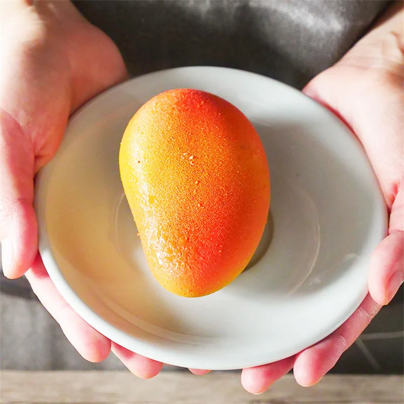 Description Picture 6 of item3D Mango Fruit Shape Silicone Mold Chocolate Mousse Cake Moulds Baking Tray French Dessert Cake Fudge Decorating Tools