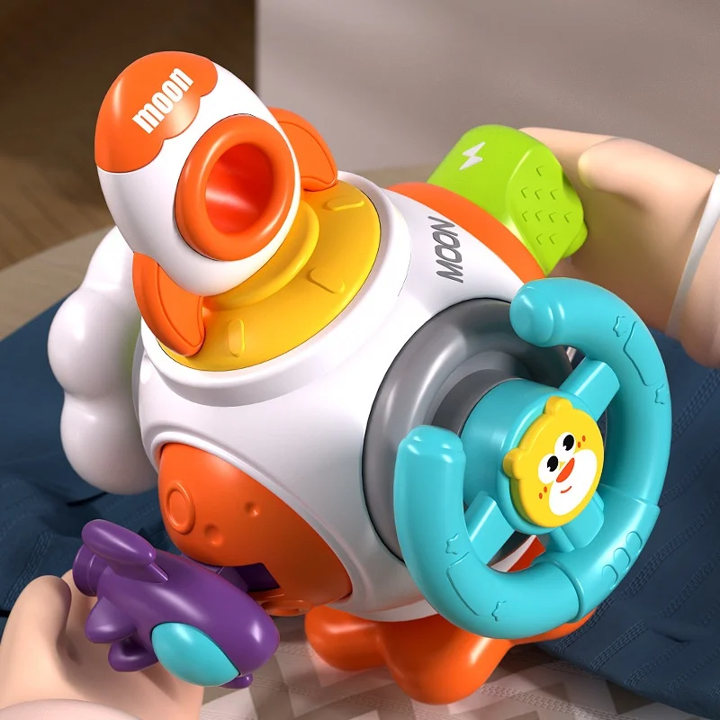 

Busy Cube Baby Toys for 1 Year Old, 6-in-1 Montessori Toys Toddler Busy Board, Toddler Car Fidget Toys Early Education Toys