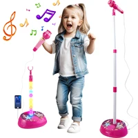 Karaoke Toy Set with Microphone and Adjustable Stand, Flashing Lights for Fun Musical Effects, Christmas/Halloween/Thanksgiving 1