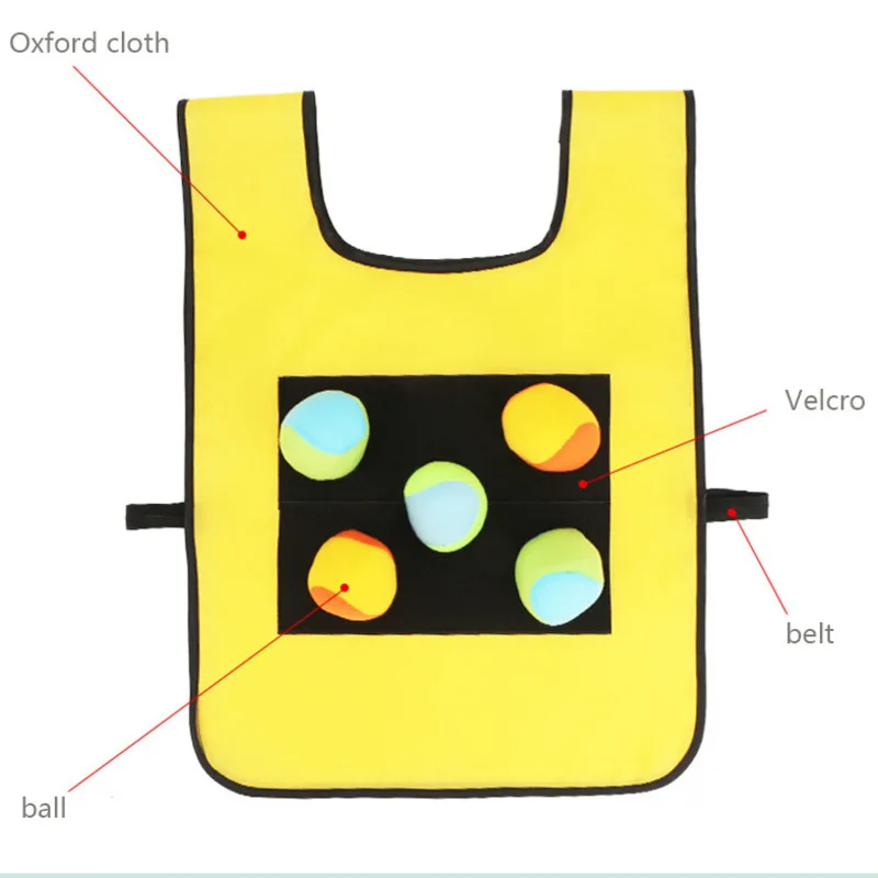 Outdoor Sport Game Props Vest Sticky Jersey Vest Game Vest Waistcoat With Sticky Ball Throwing Toys For Children Kids Sports Toy - Bilde 6