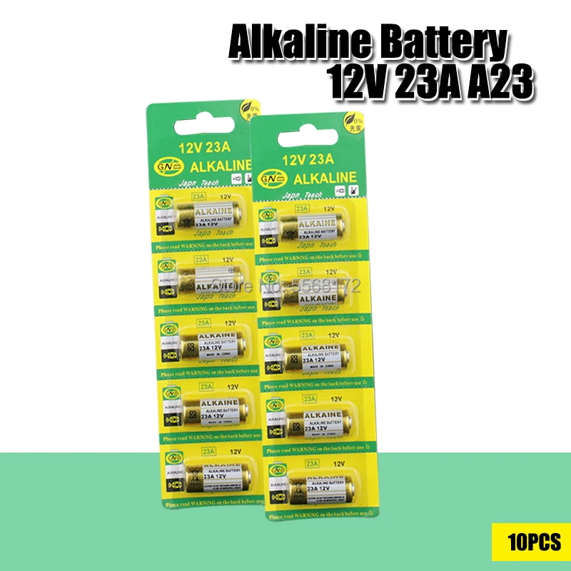 Commercio All'Ingrosso 10 Pz/Lotto 23A 12V Batteria Alcalina A Secco 23Ae 21/23 A23 23Ga Mn21 Per Campanello, Allarme Auto, Walkman, Telecomando Auto 