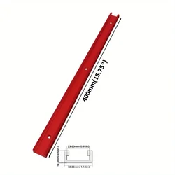Aluminium Alloy Woodworking T - Track Rail with Adjustable Stop (400mm Track)
