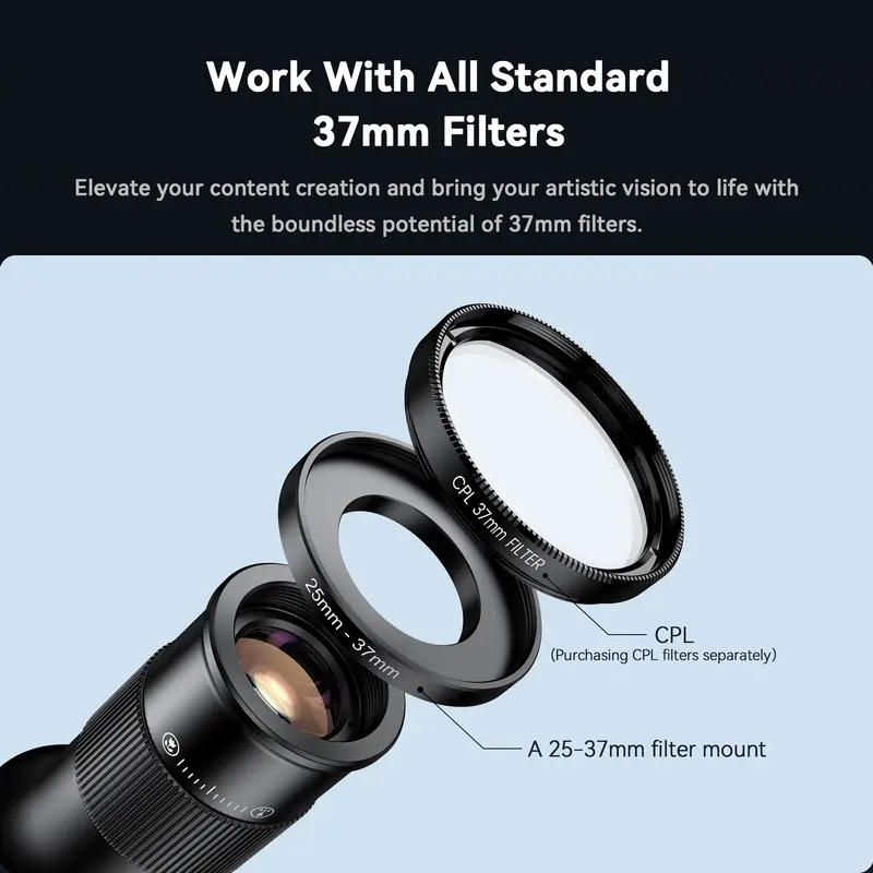 APEXEL 2 in 1 Telemacro Lens Kit 6X Telephoto Lens & 150mm Macro Lens with Universal Lens Clip for iPhone and Andriod Phones - Image 2