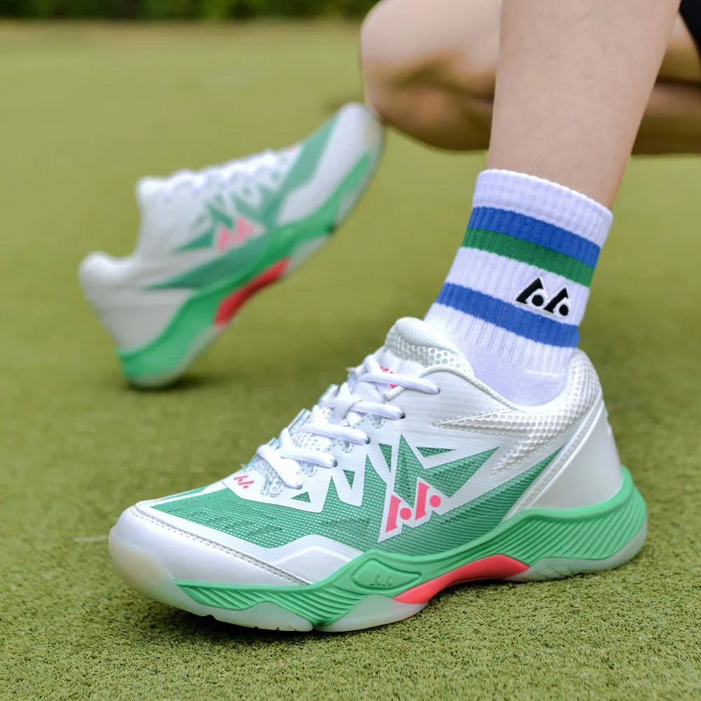 

Мужские и женские туфли для бадминтона, дышащие Нескользящие кроссовки из углеродного волокна, для настольного тенниса, для пар