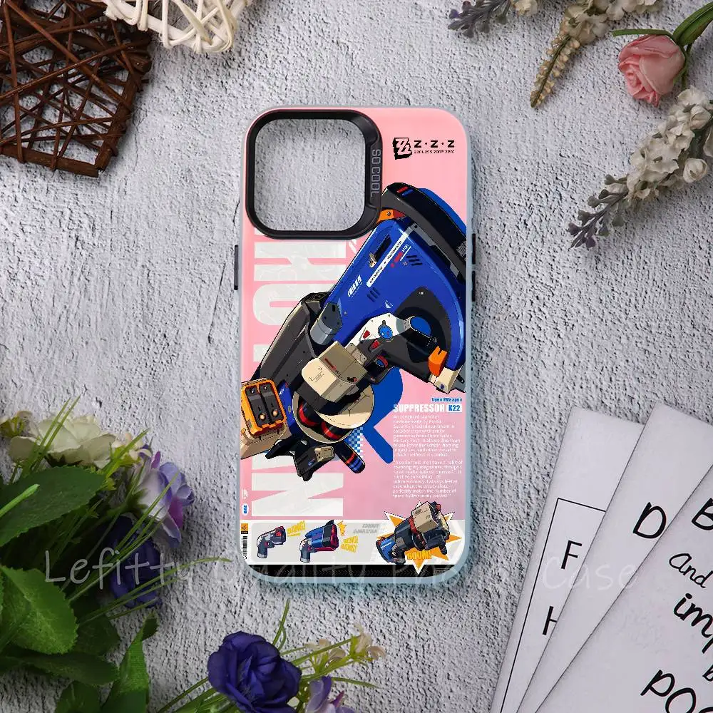 Zenless Zone Zero Matte Aurora Multicolor Laser Metallic Gradient Phone Case