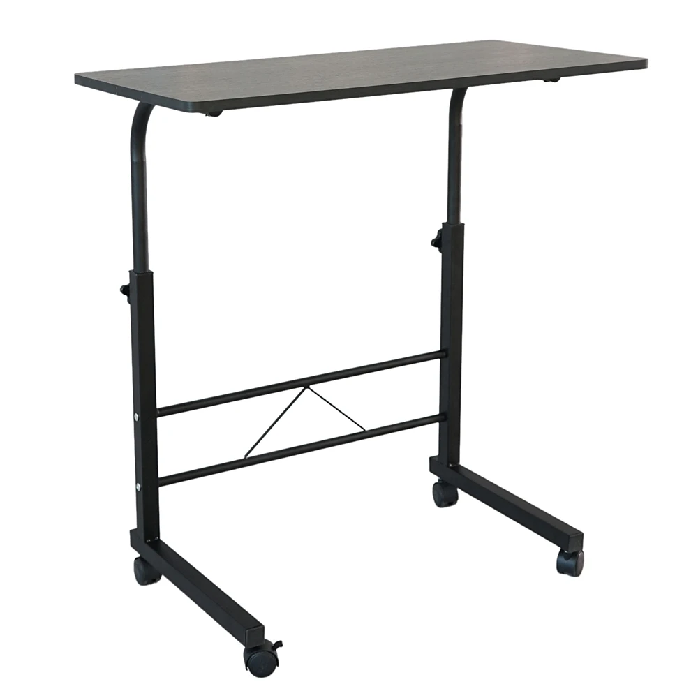 Black desktop+black pipe rack particleboard with triamine 60cm, computer desk adjustable and movable