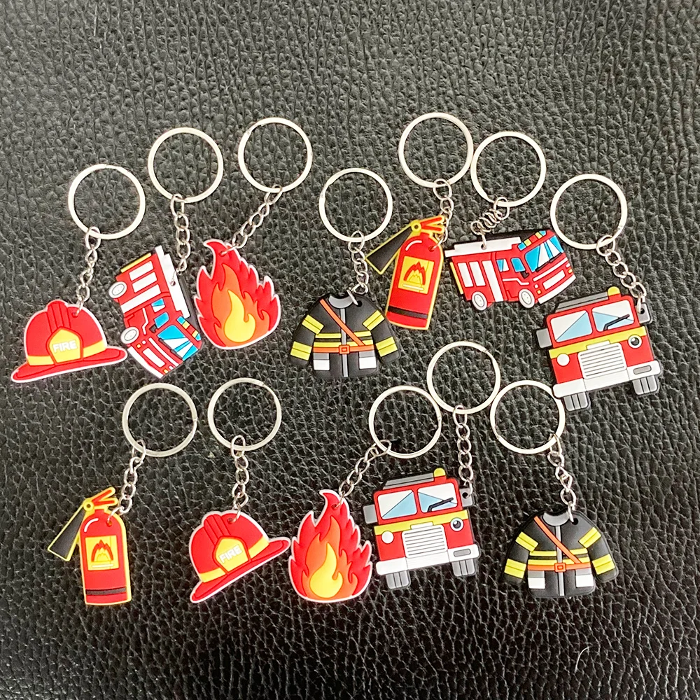 12 Sacchetti Regalo Per Festa A Tema Pompiere, In Carta, 21x12x7 Cm, Bomboniere Per Bambini, Sacchetti Porta Caramelle E Regalini, Design Camion Dei Pompieri (6 Rossi + 6 Blu)