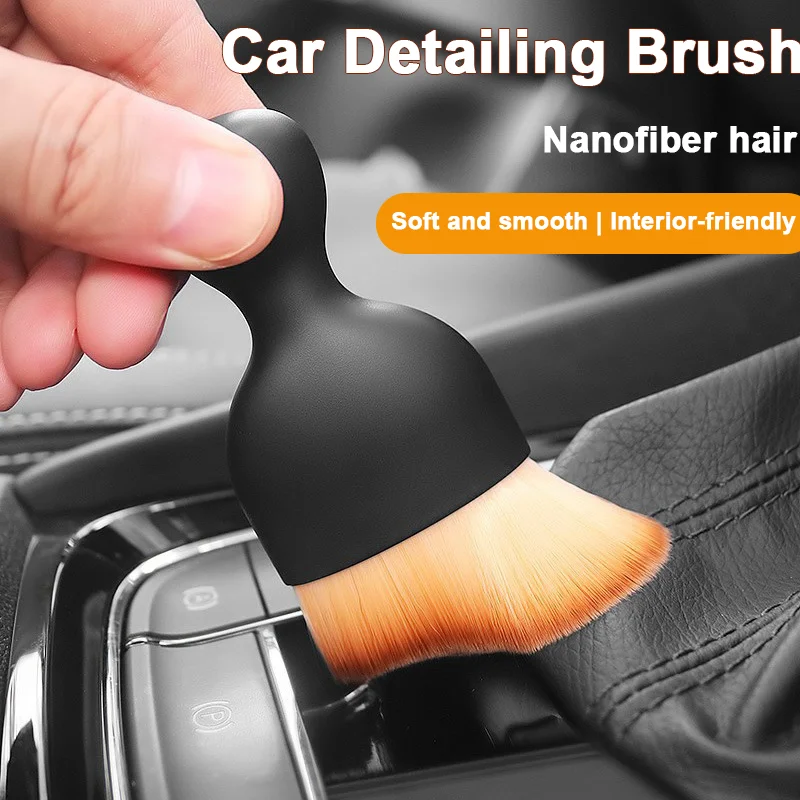 Car Detailing Brush 1/2pcs Car Interior Cleaning Tool Brush Soft Bristles Dust Removal for Interior Office Home