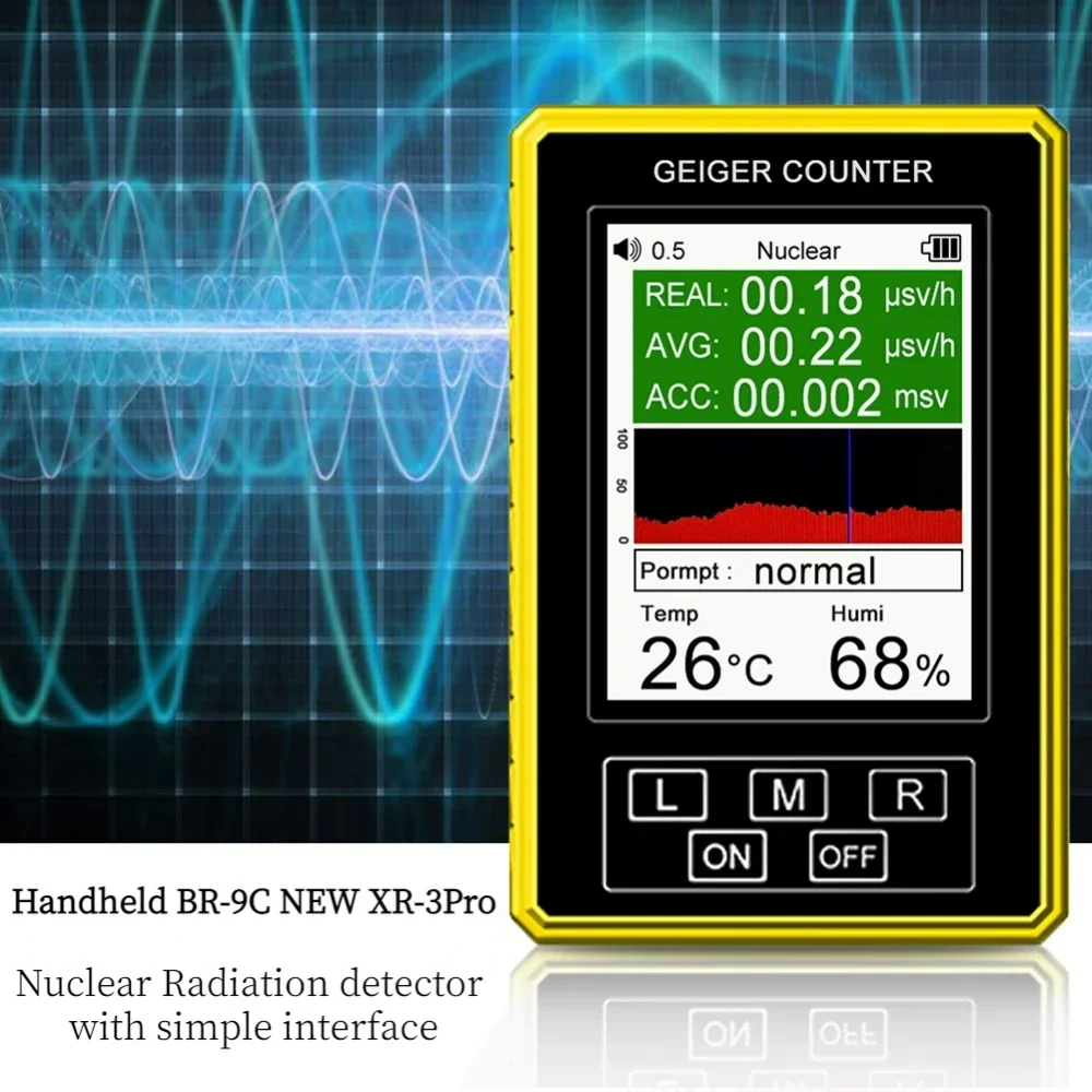 XR-3Pro Nucleaire Radiation Detector 2-In-1 EMF Tester Geigerteller Kleur Scherm Persoonlijke Dosimeter Marmer detectoren XR-3
