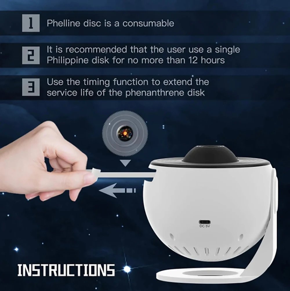 Starry Sky Galaxy Projector Night Light Projector 360 ° Rotating Planetarium Lamp Home Bedroom Wedding Decoration Atmosphere Upg
