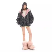 Korea Fuax Fur Hooded Parkas Y2K Coats Vintage Thicken Loose Casual Chaqueta Tops Fashion Snow Wear Women Jackets Abrigos 2025 5