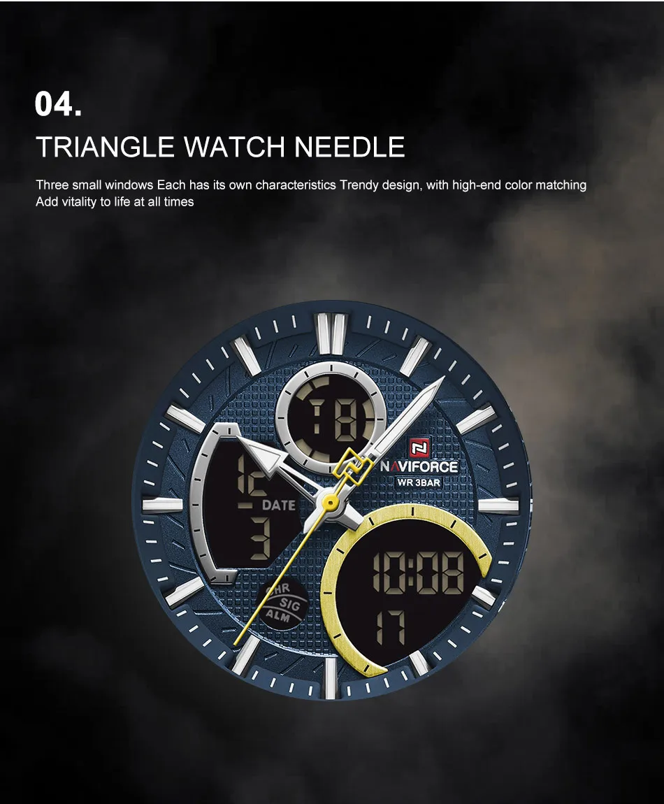 quartz watches gold NAVIFORCE Men Watch Top Luxury Brand Big Dial Sport Watches Mens Chronograph Quartz Wristwatch Date Male Clock Relogio Masculino Quartz Watches cheap