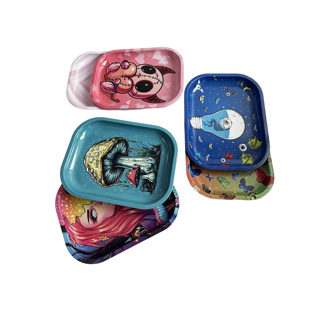 Tobacco Metal Trays 180*140mm Rolling Tray Houseware Accessories Sundries Storage Container