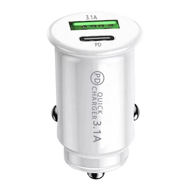Adattatore per mini caricabatteria da auto A + C Adattatore per caricabatteria da auto USB tipo C Spina di ricarica rapida per telefono per auto piccolo portatile a doppia porta - Image 6