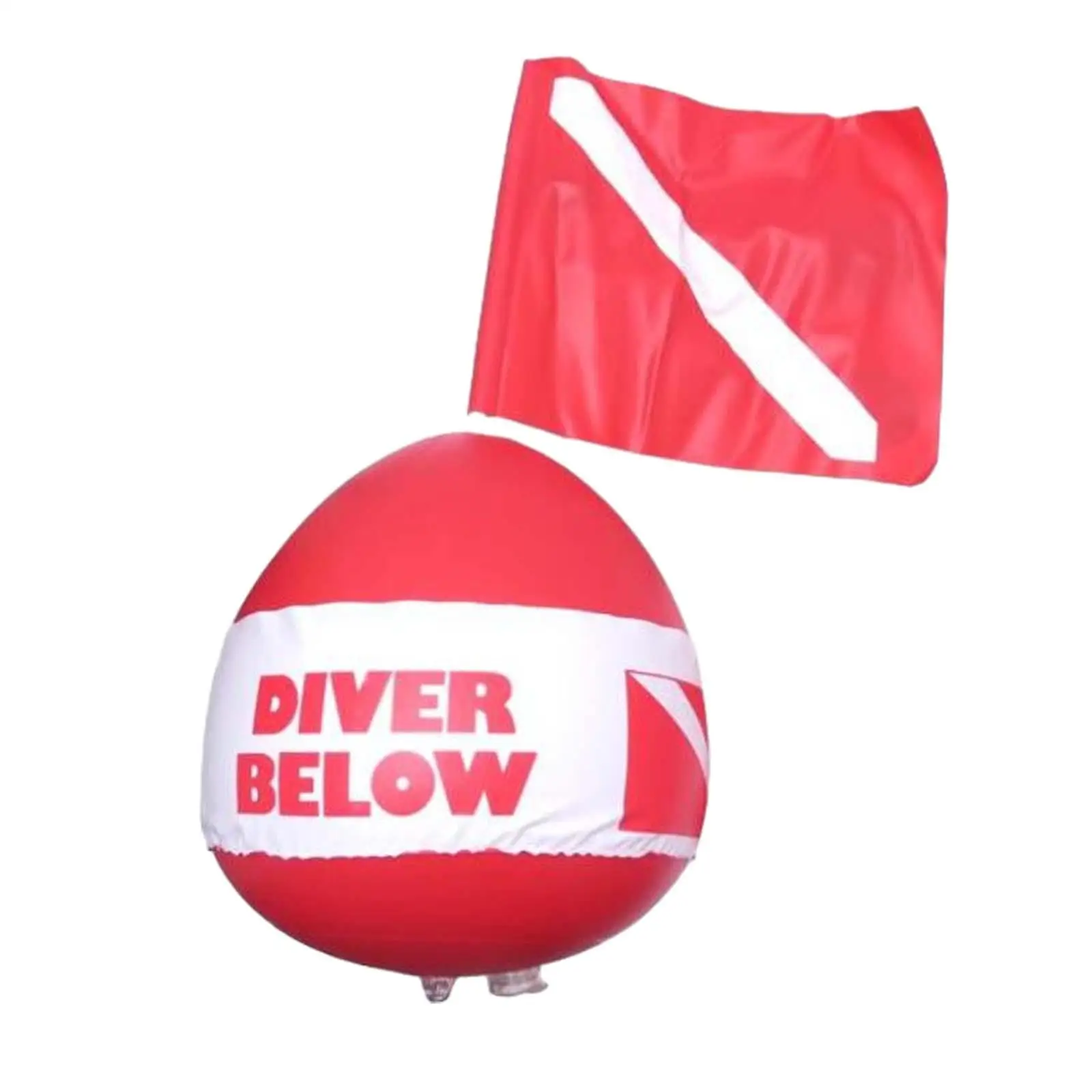 

Inflatable Float with Dive Flag Float Diver below Floater for Free Diving Diving Gear Snorkeling Surface Signaling