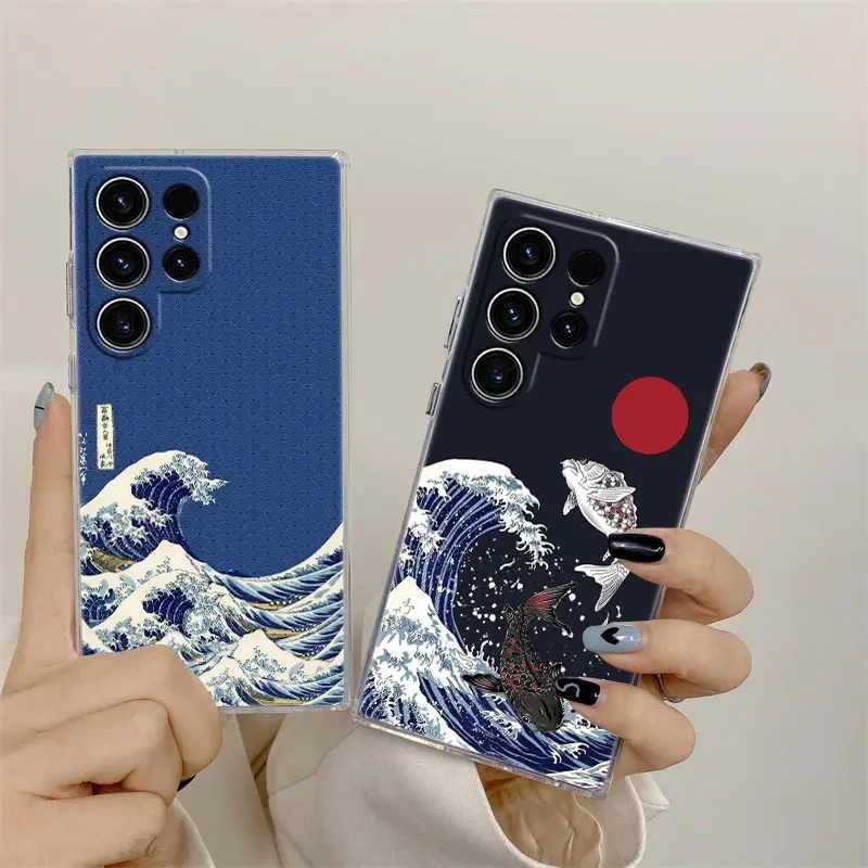 Hokusai Great Wave Japanese Art Clear Phone Case