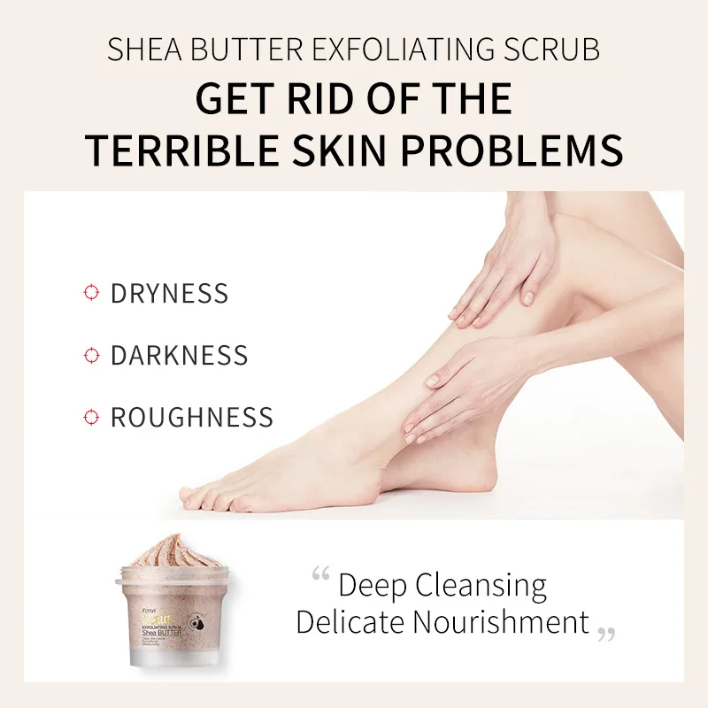 Body Scrub Moisturizing Oil Control Deep Cleaning Softening Chicken Skin Keratin Rubbing Mud 100g