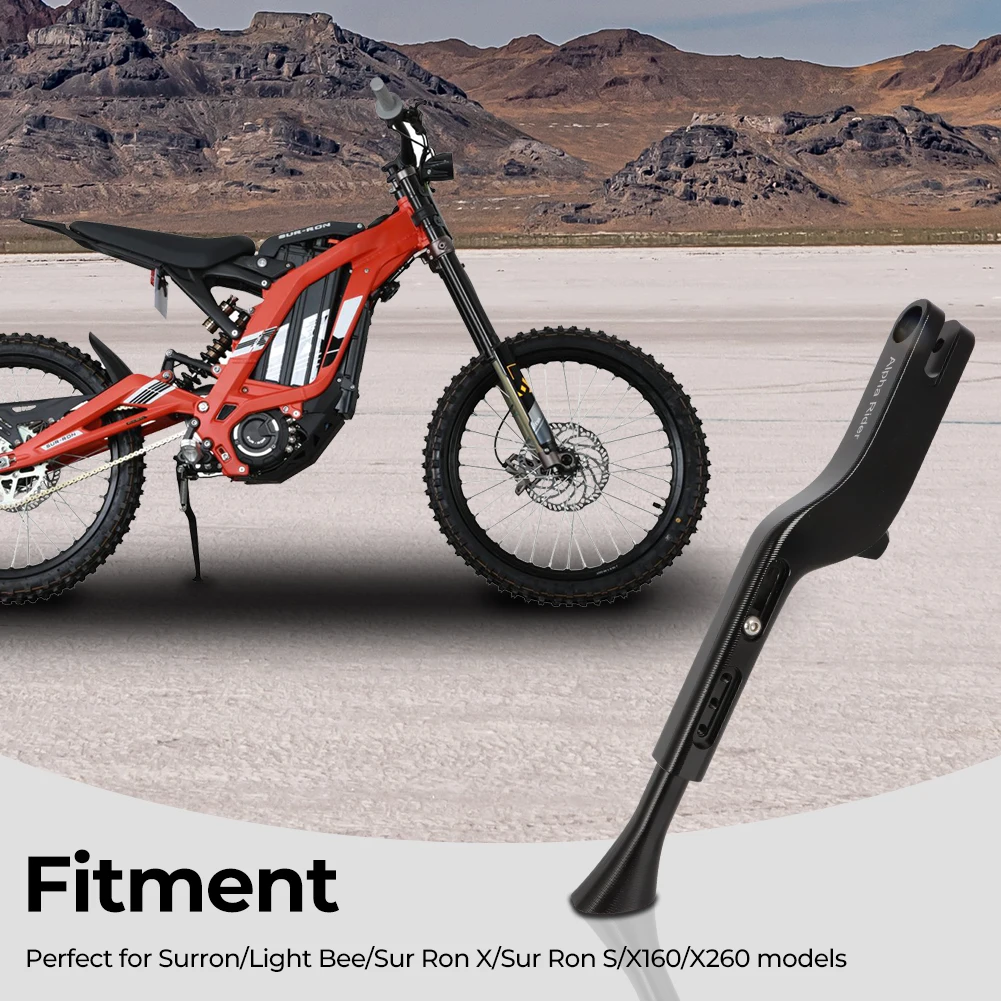 Motorcycle Kickstand Motorcycle Kickstand Extender For Surron Light Bee Sur-Ron Sur Ron X S X160 X260 Adjustable Side Stand Electric Dirt Bike Support Leg