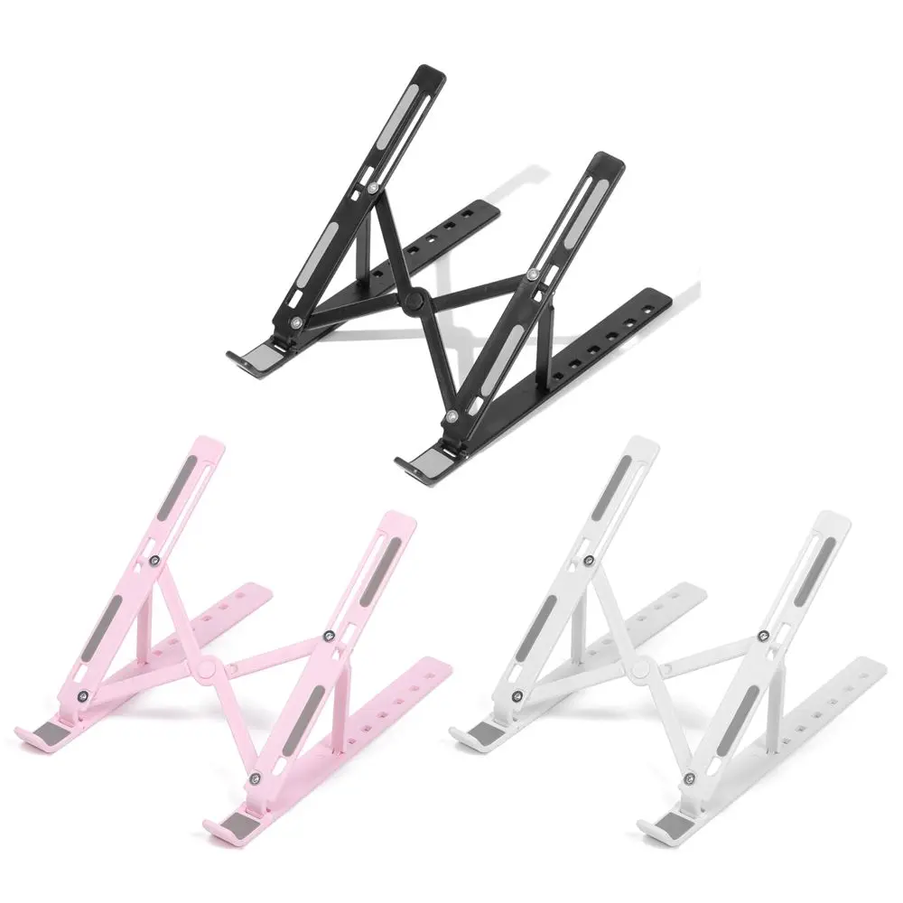 Macbook 용 Pro Air iPad의 새로운 기능 조정 가능한 노트북 스탠드 사무용품 데스크탑 홀더 접이식 지원