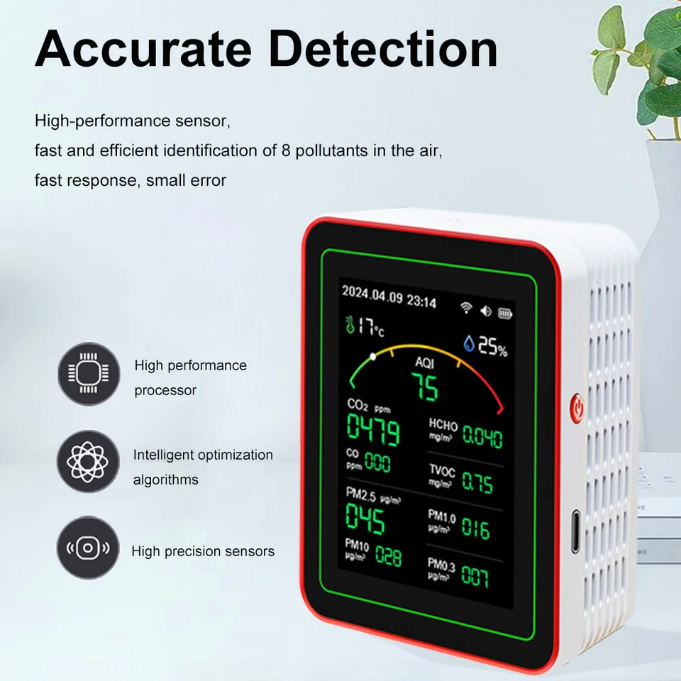 Portable WiFi 15-in-1 Indoor Air Quality Monitor