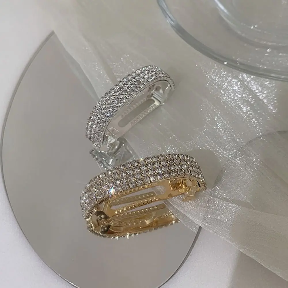 Fashion Girl Metal Rhinestone Hair Clips For Women Hair Barrettes Ponytail Clip Women's Hair Accessories Hairpin Girl Hair Clips