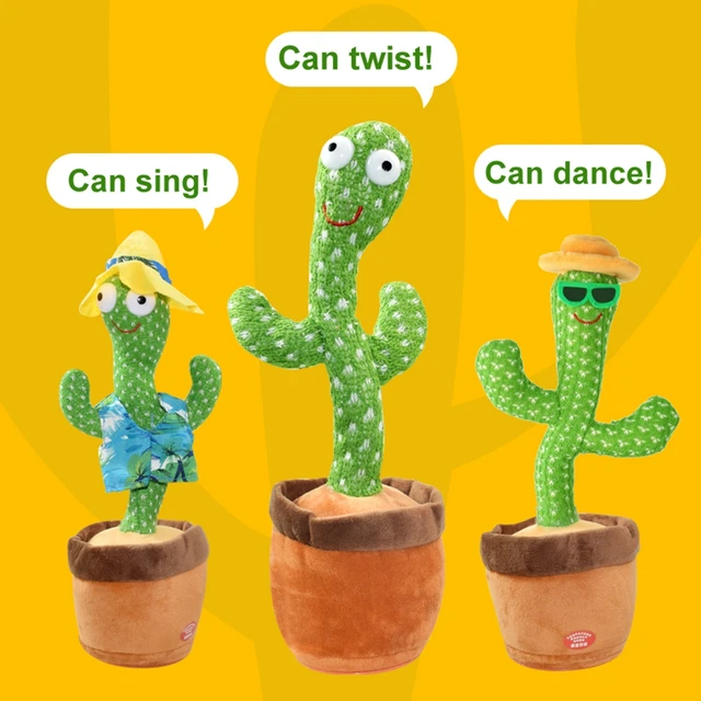 Children Dancing Cactus Talking Toys Sing 120 Songs Record Lighten Electronic Plush Decoration Gift Funny Early Education Toys 2