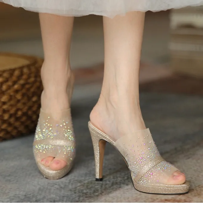 

Женские туфли-шлепанцы с открытым носком, большие размеры