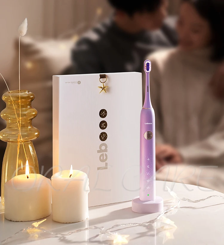 Lebooo 소닉 전동 칫솔 미백, IPX7 방수, 4 가지 모드 USB 충전기, 천체 성인 여행 칫솔 선물, 최신