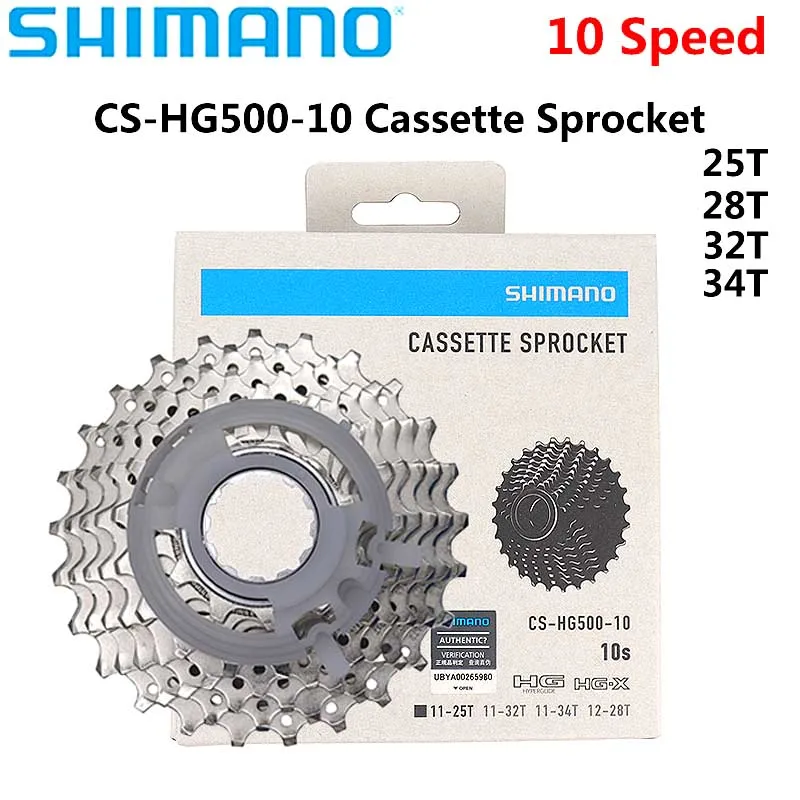 Bicycle Cassette Sprocket Gear Freewheel Shimano CS HG500 10 speed Road For 10s 10v 12-28T 11-25/32T/34T