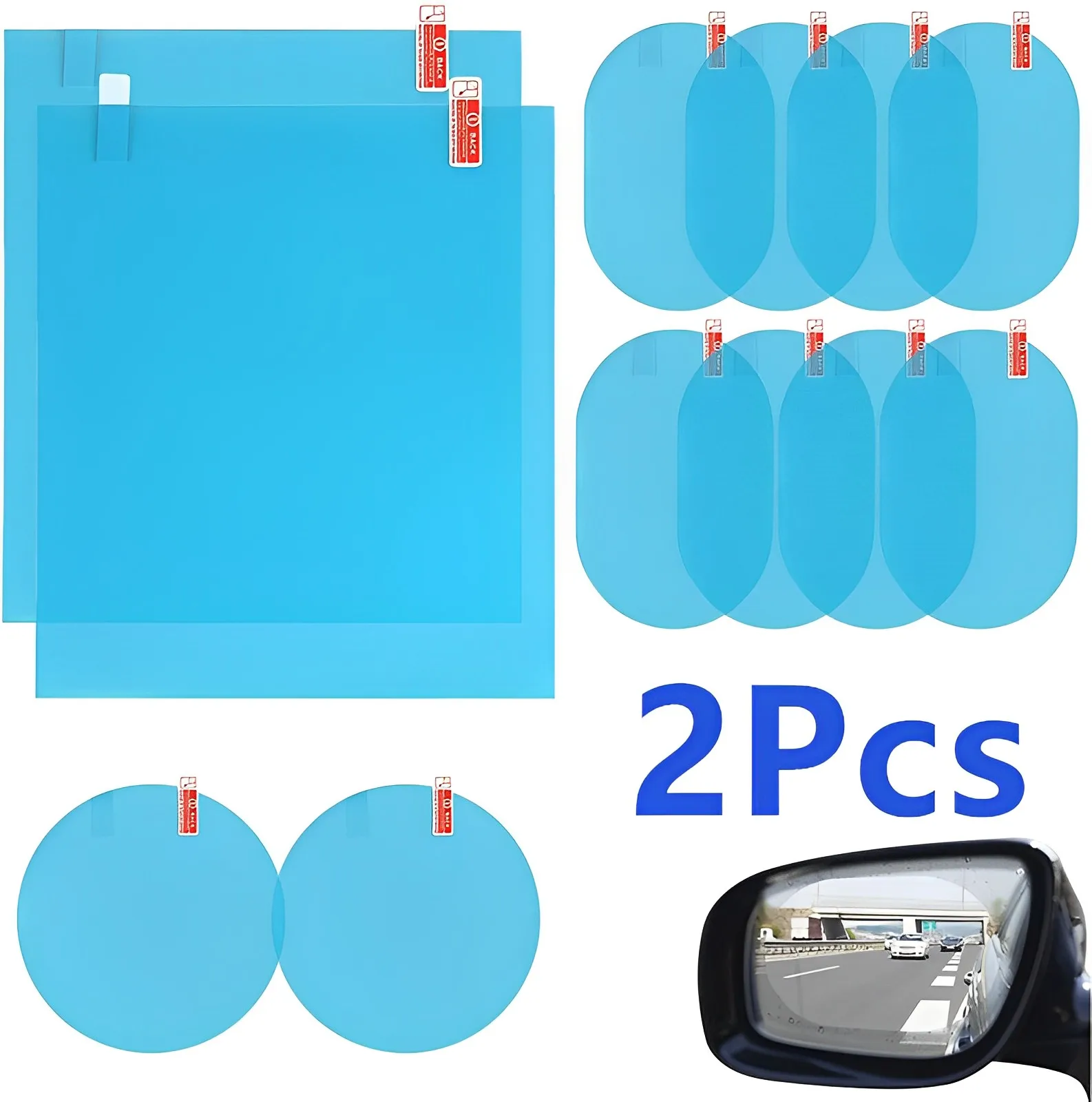 Car Mirror Rain-proof Film Car Rearview Mirror Waterproof Film Window Glass Anti-Fog Anti-reflective Sticker Auto Accessories