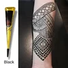 Natural Temporary Flash Tattoo Paste Black Henna Body Paint Arts Disposable Cones Sexy Tattoo Cream Indian Wedding Fashion 5