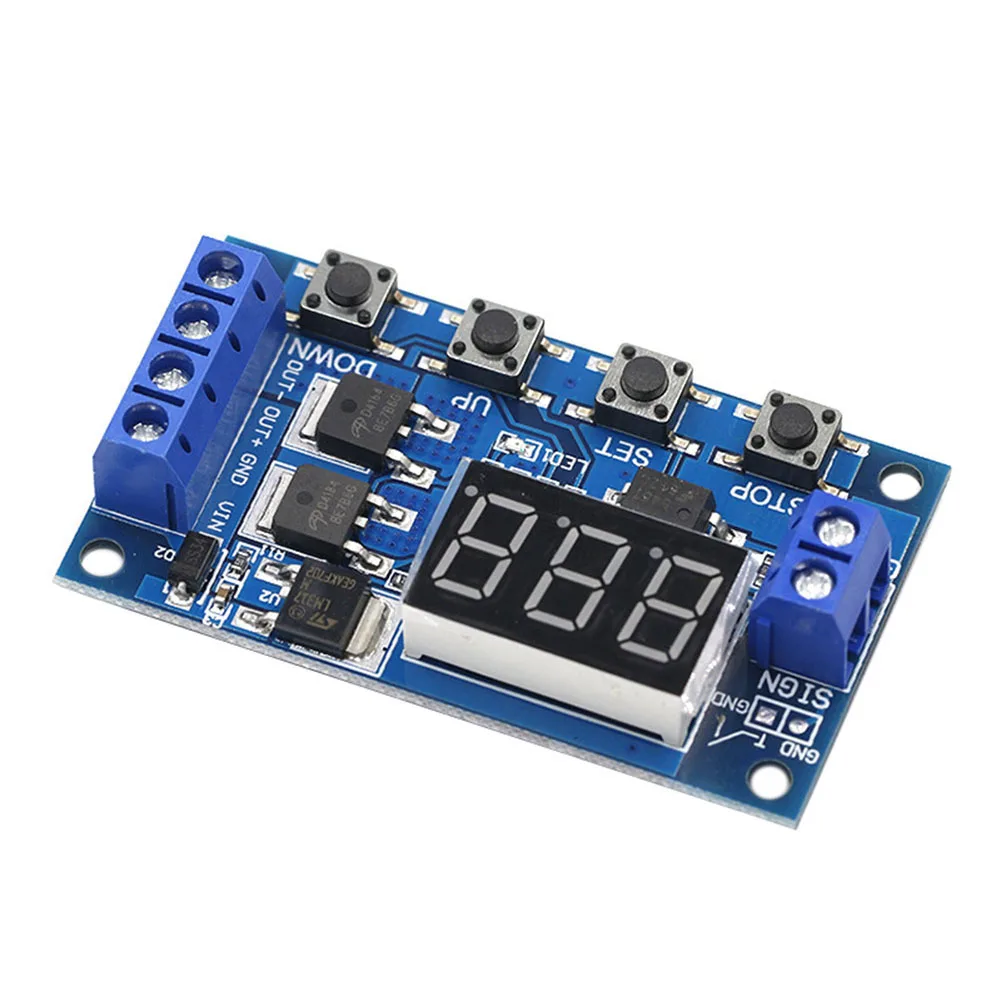 DC 12V 24V Dual MOS LED Digital Time Delay Relay Trigger Cycle Timer Delay Switch Circuit Board HCW-M135 Timing Control Module