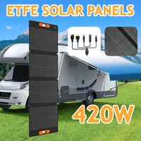Panneau solaire pliable portable 420W, chargeur de batterie solaire 200W 100W, alimentation de secours d'urgence extérieure pour camping, camping-car, maison 1