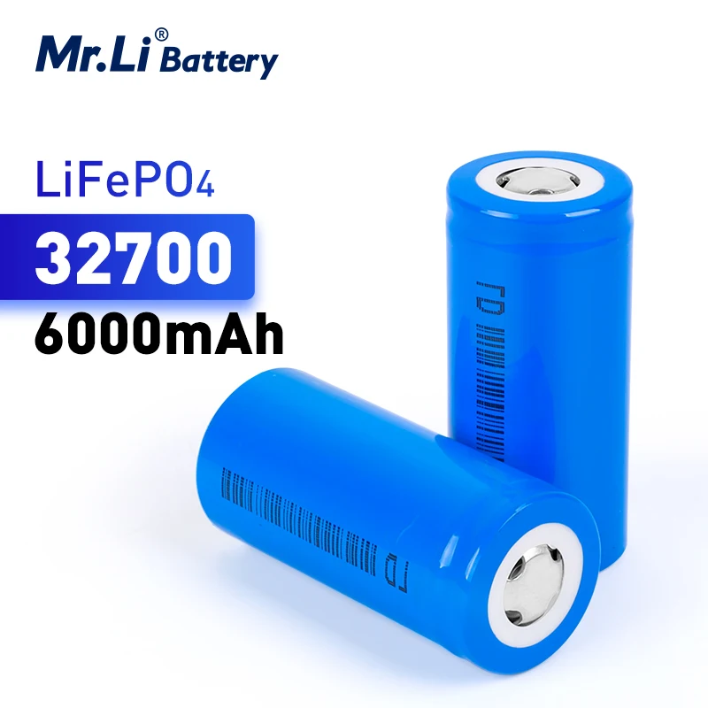 Mr.Li 32700 Lifepo4 Cell 3.2V 6000Mah Celle Della Batteria Ricaricabile 5C Batteria Di Scarica Per Luci A Led Della Torcia Elettrica Di Backup