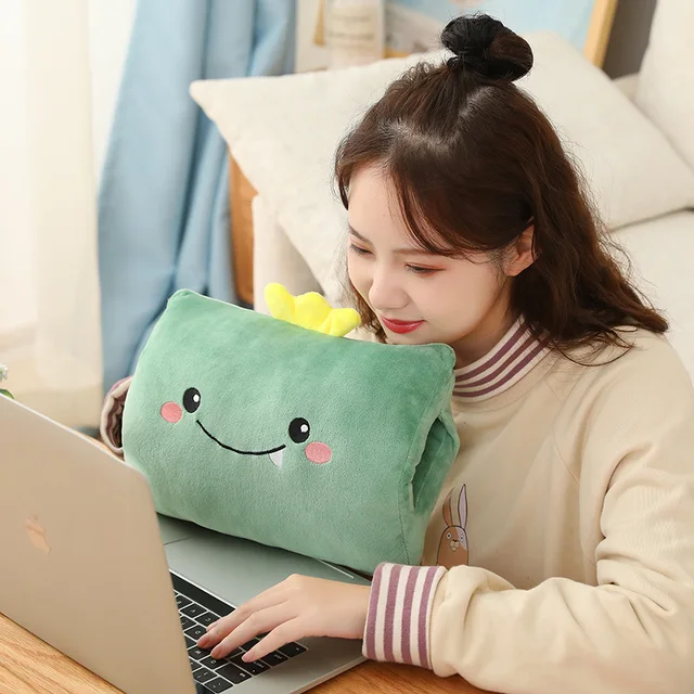 Gyerek Rajzfilm Aranyos Dinoszaurusz Kézmelegítő Párna Melegítse Fel A Téli Meleg Plüss Játék Diák Nappárnát - Image 3