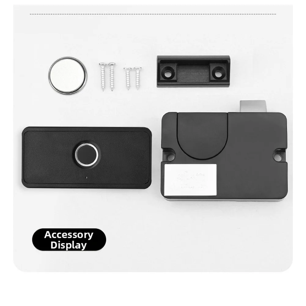 USB 전원 지문 인식 서랍 잠금 장치 생체 인식 캐비닛 잠금 장치 IP65 등급 방진 및 방수 ABS 블랙 7.4x5cm