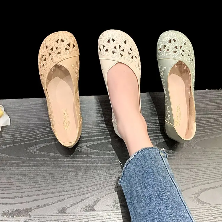 

Легкие летние кроссовки для женщин, повседневная обувь на плоской подошве, Нескользящие, массажные, большие размеры, для взрослых