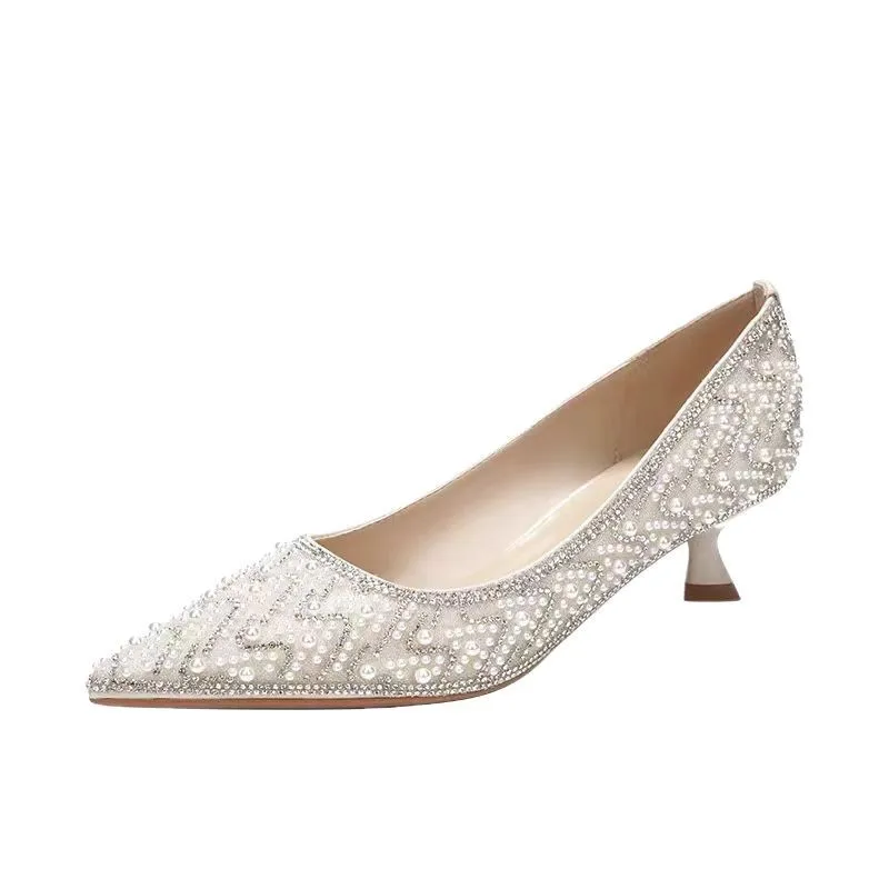 Women's High Heels Stiletto Heels Sequins Rhinestone Decoration Fashion Women's Dress Party Shoes 2026