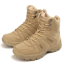  Men Tactical Boots Army Boots Mens Military Desert Work Safety Waterproof Shoes Outdoor Climbing Hiking Shoes Ankle Men's Boots 
