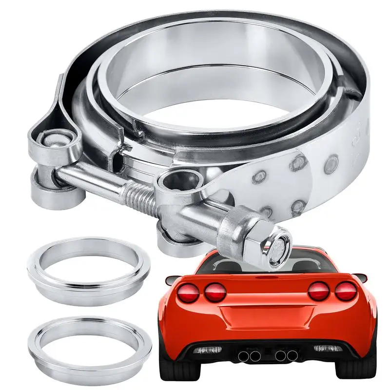 

Выхлопной патрубок автомобиля, фланцевый зажим для шланга, соединительный инструмент, аксессуар, V Turbo из нержавеющей стали для автомобиля, зажим для трубы