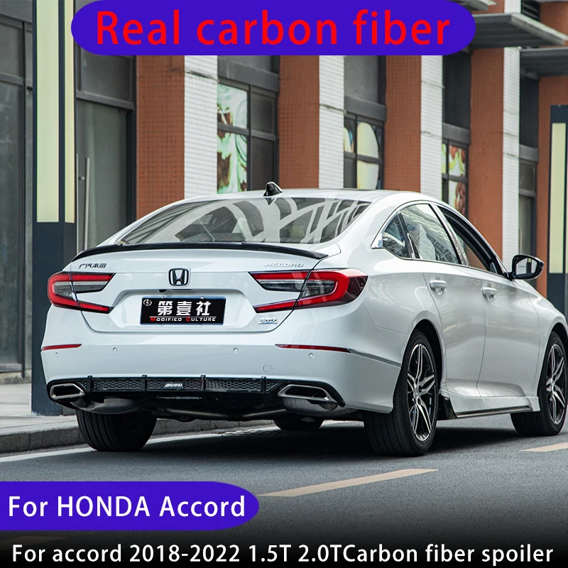 

Suitable for Honda Accord spoiler Accord 10th 2018 2019 2020 2021 2022 modified Accord 2.0T 1.5T sport carbon fiber rear tail