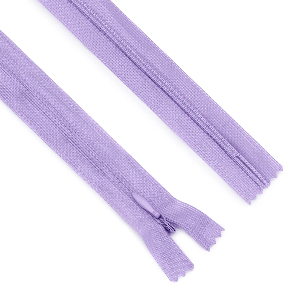 6-Piece Set: Invisible Nylon Zippers with Lace Edge - Assorted Sizes