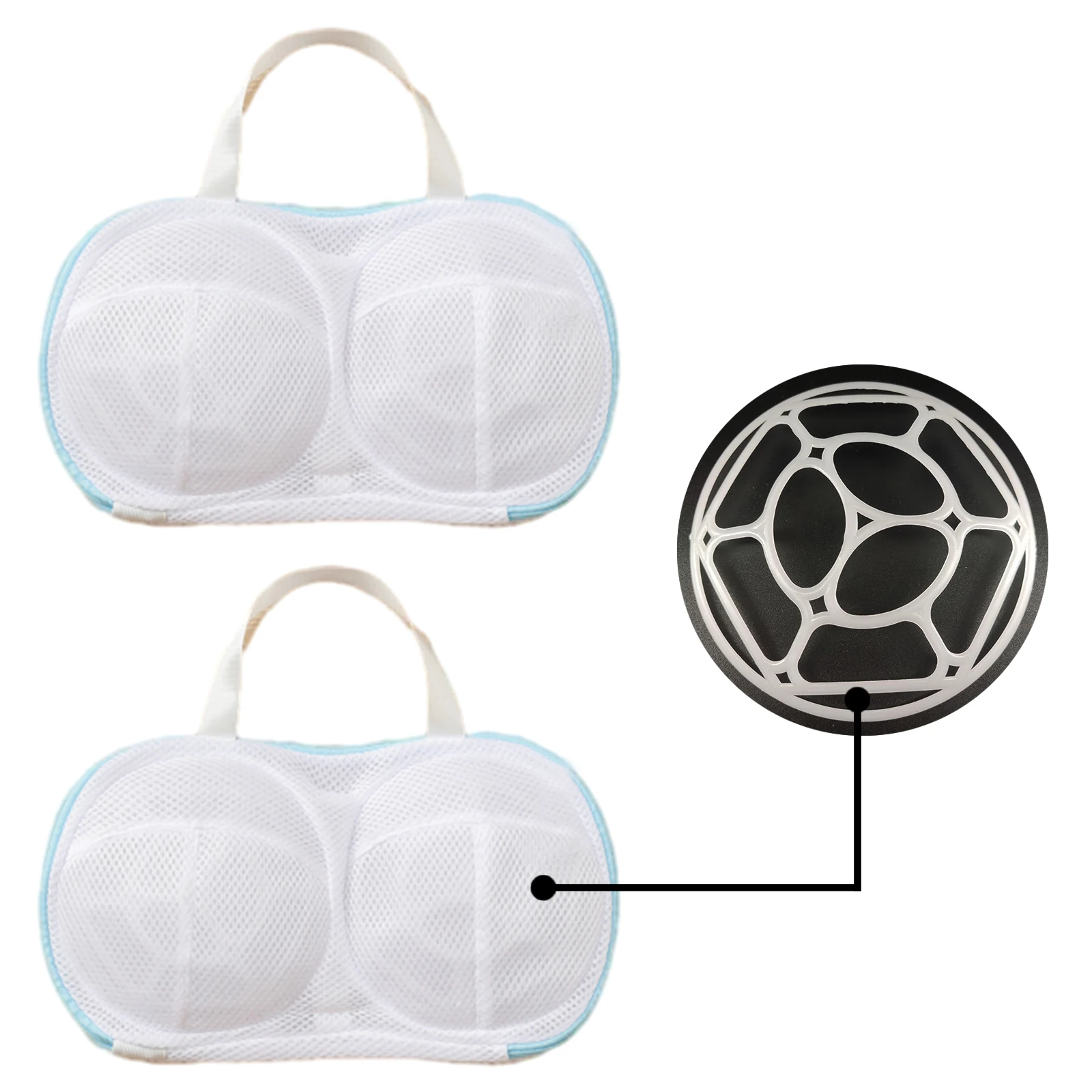 2 Pieces Bra Washing Bags Mesh Laundry Bags with 3D Bracket and Zipper Lingerie Bags Protector for Washing Delicates Sock laundry bag clothes washing bag underwear washing bag bra washing bag