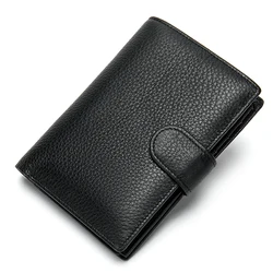 WESTAL Genuine Leather Men's Billfold Wallet with Multi - Card Slots and Coin Pocket (8610 - black)